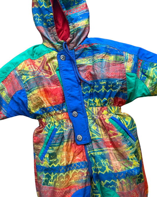 Vintage Impidimpi abstract print ski suit (6-9mths)