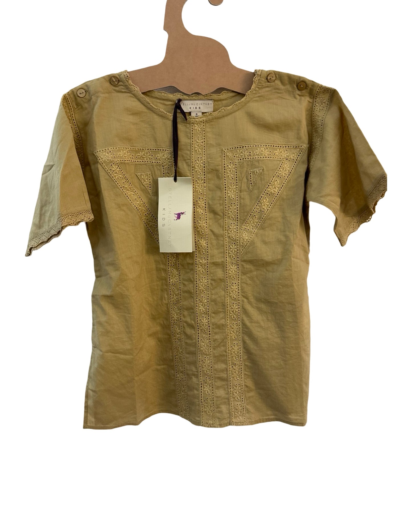 Stella McCartney organic cotton blouse in Ochre (8-9yrs)