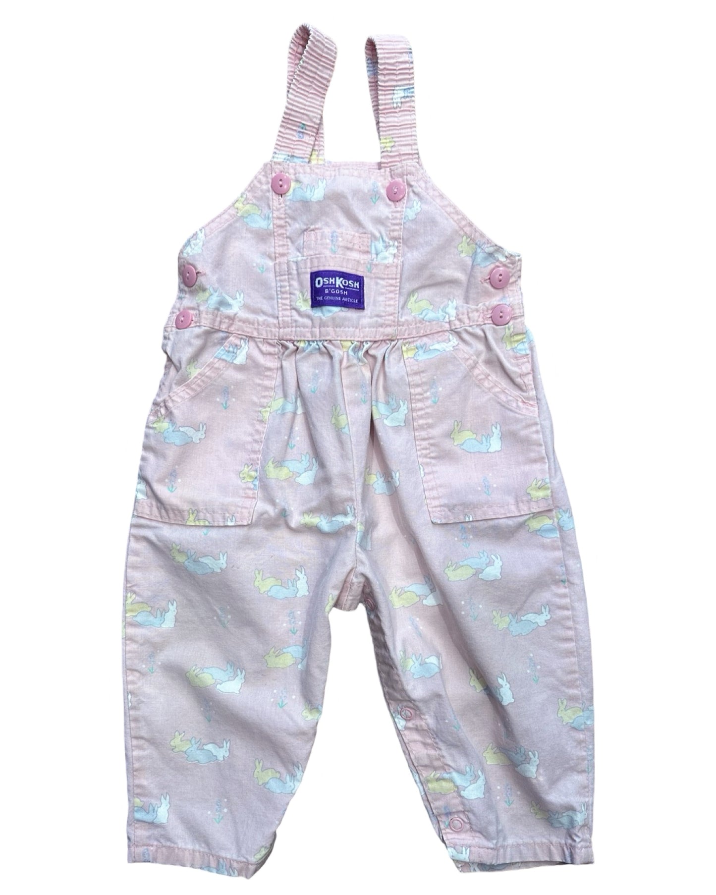 Vintage Oshkosh bunny print cotton dungarees