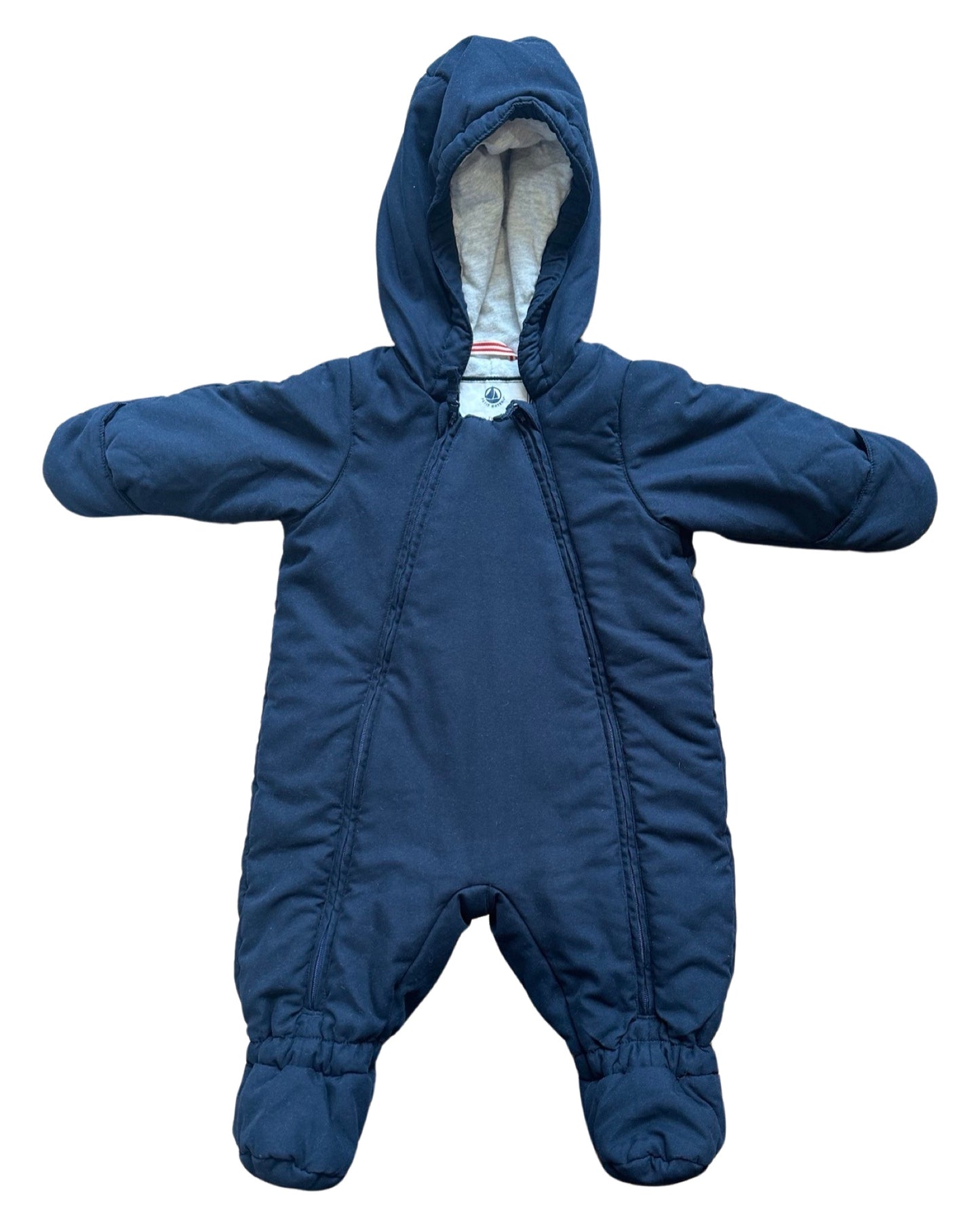 Petit Bateau navy pramsuit (3-6mths)