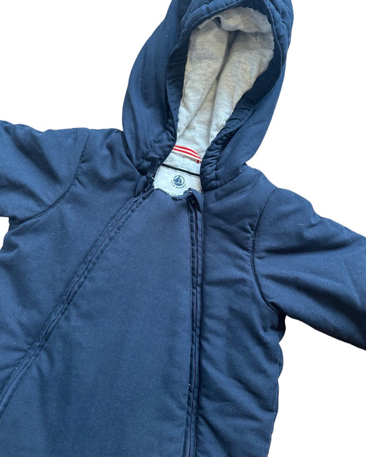 Petit Bateau navy pramsuit (3-6mths)