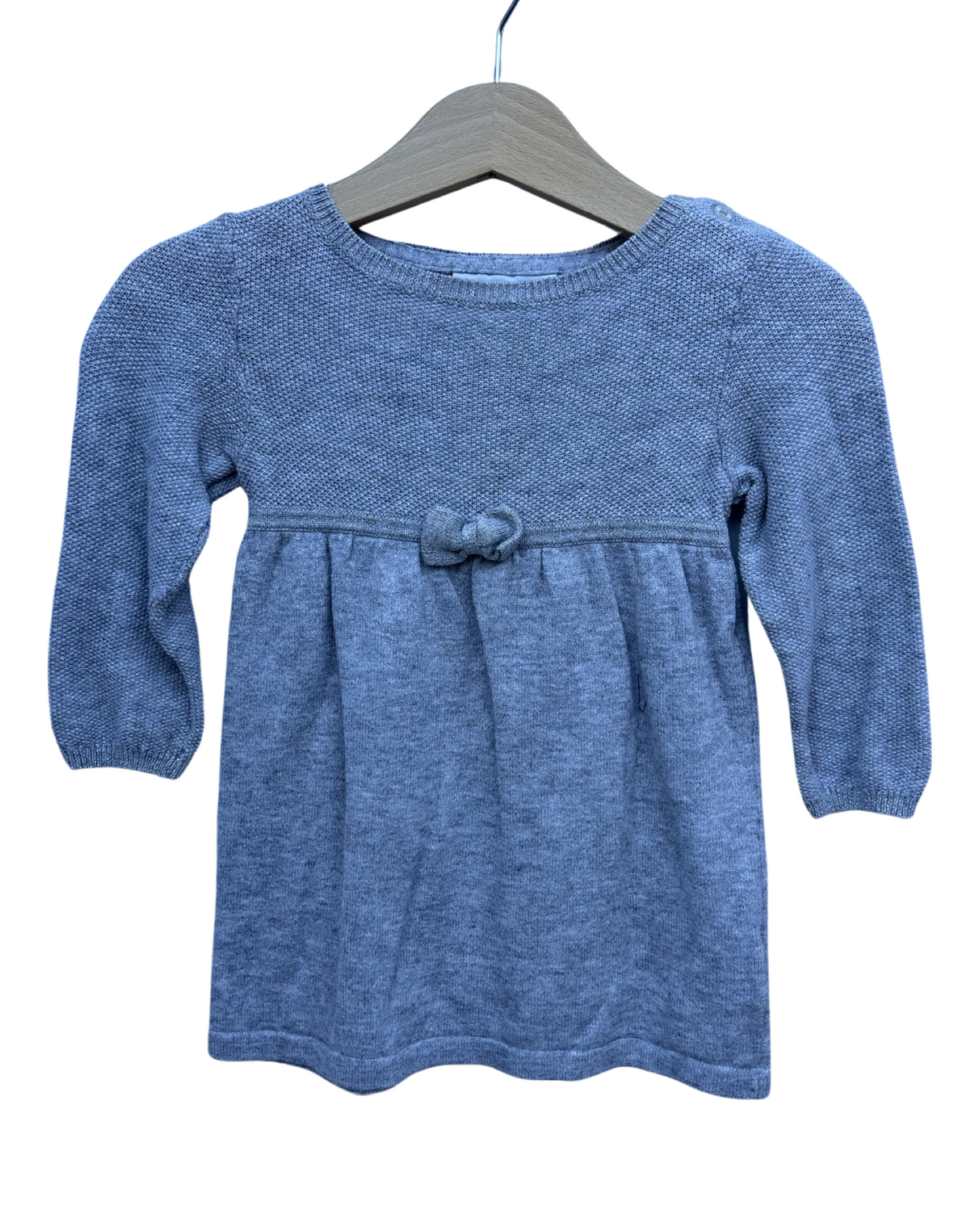 The Little White Company silver dress (size 3-6mths)