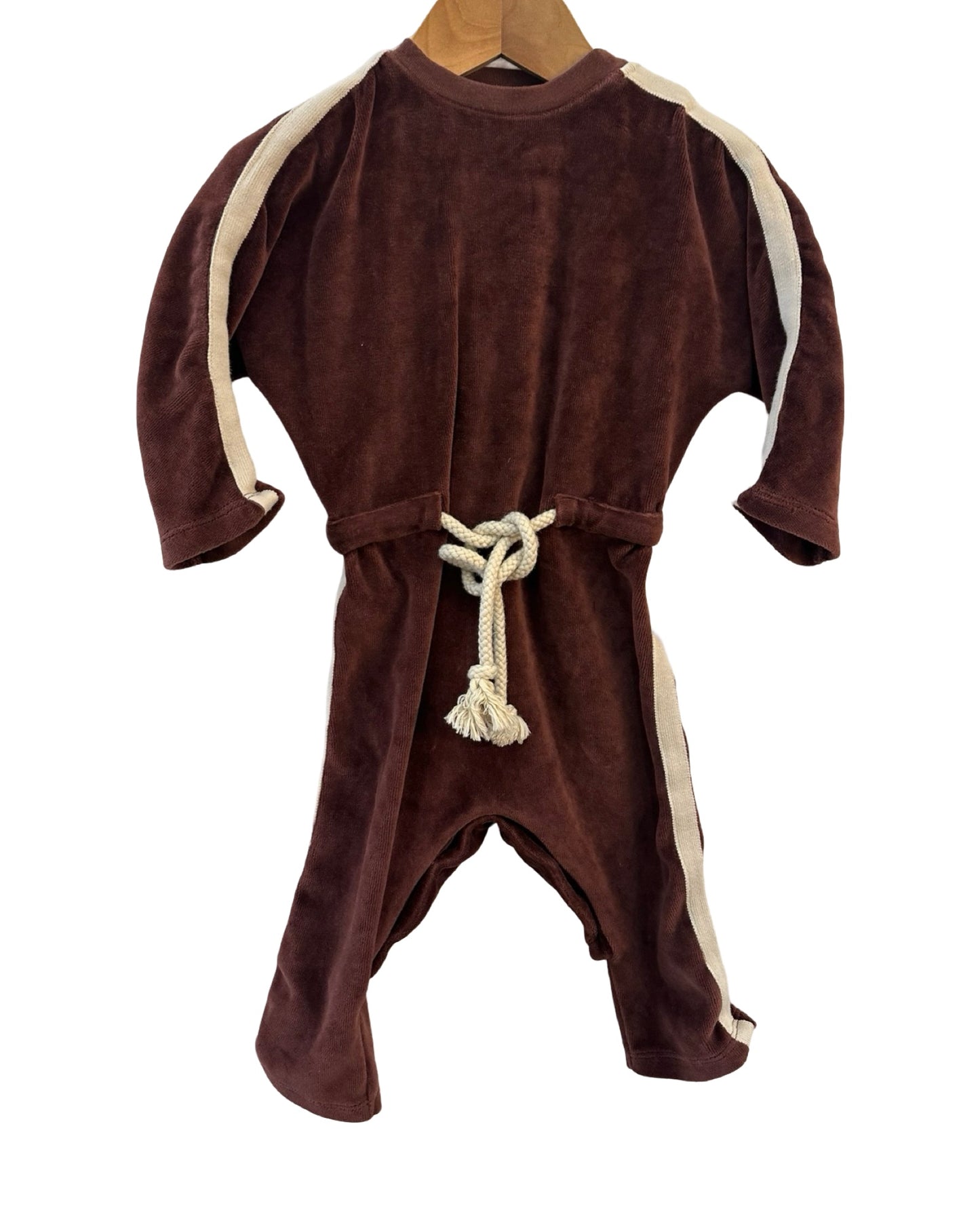 Bonnie & the Gang sully jumpsuit in velvet (3-6mths)