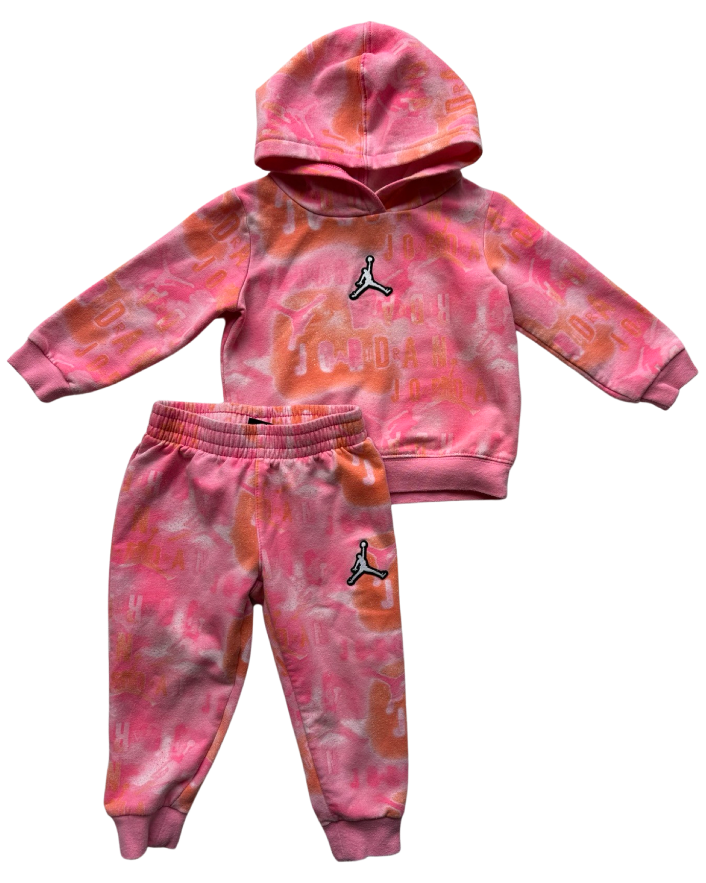 Nike Air Jordan pink/peach marbled printed tracksuit (12-18mths)