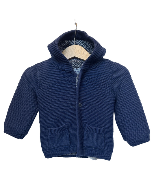 Mayoral navy hooded cardigan (size 2-4mths)