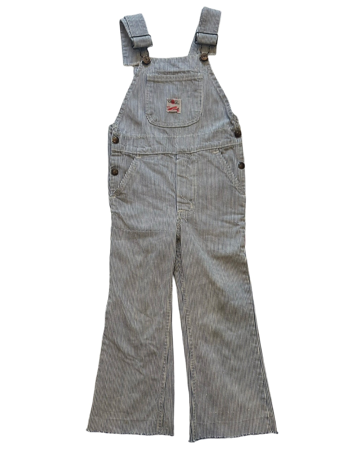 Vintage GWC striped overalls (4-5yrs)