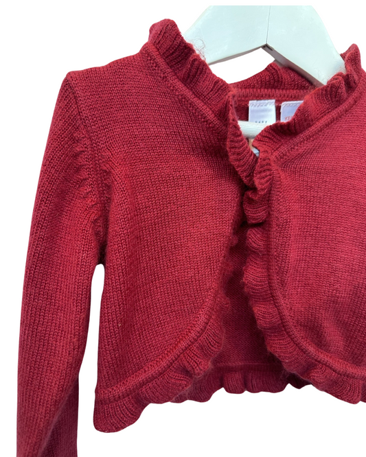 Baby Gap red frill cardigan (size 0-3mths)
