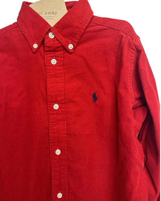 Ralph Lauren red needlecord shirt