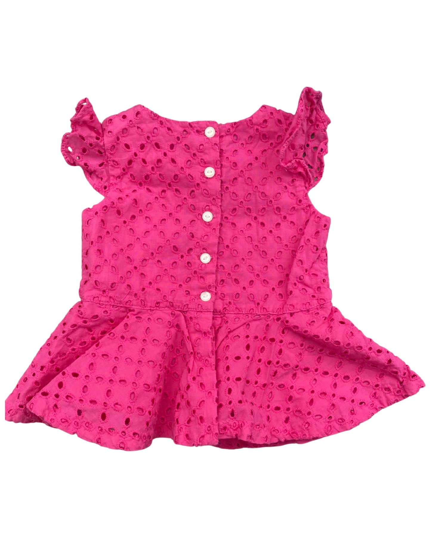 Ralph Lauren hot pink broderie anglaise baby dress