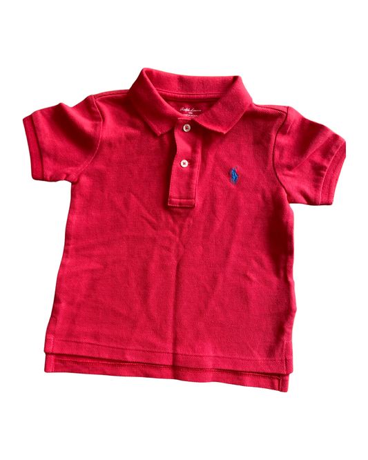 Ralph Lauren short sleeve coral red polo shirt