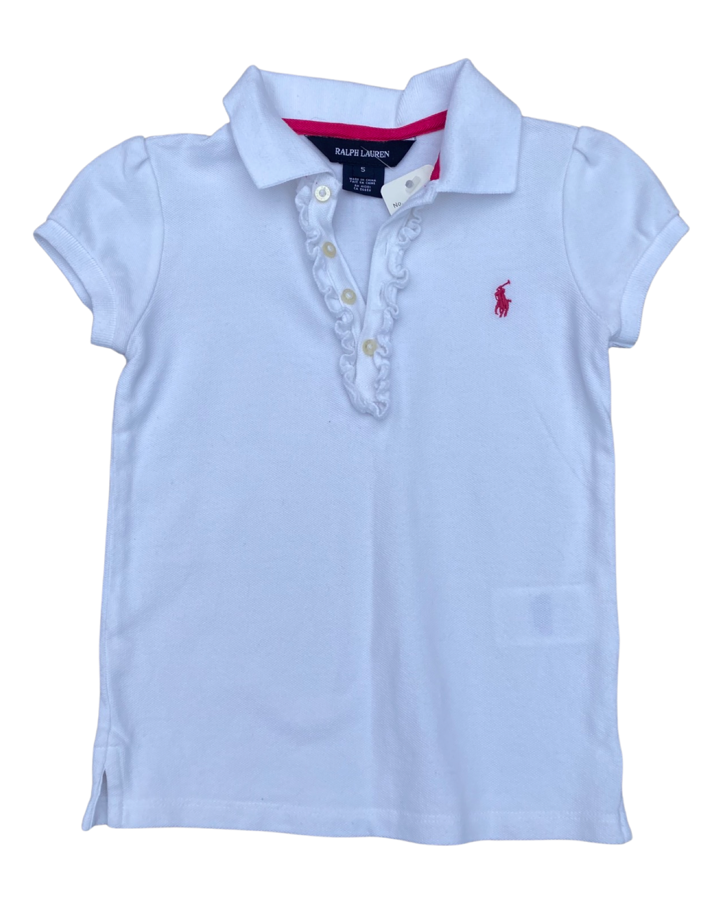 Ralph Lauren ruffle trim polo shirt