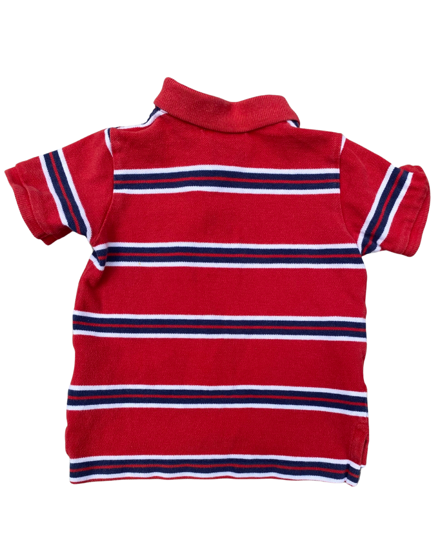 Ralph Lauren red & navy striped polo shirt