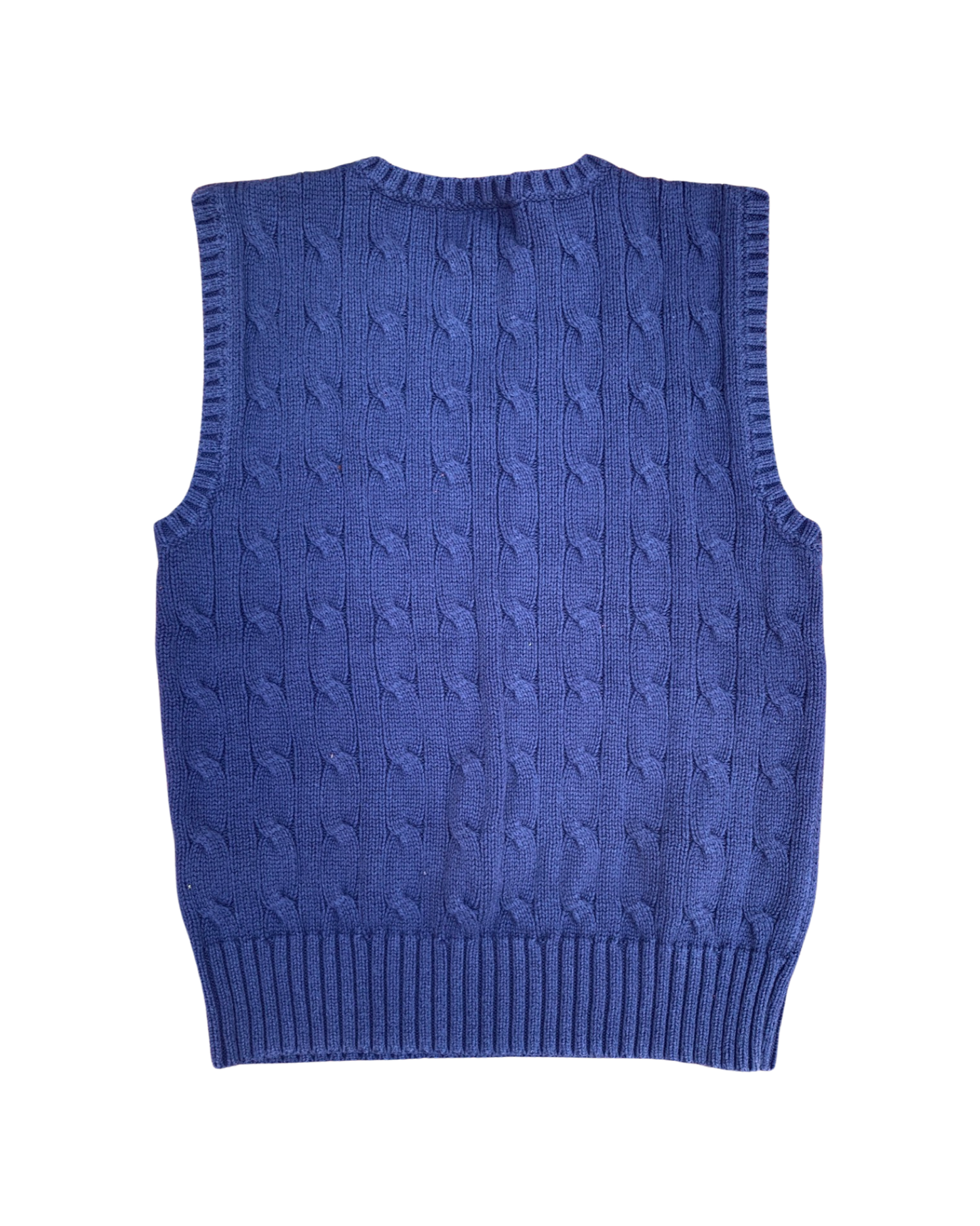 Ralph Lauren navy polo cable knit vest