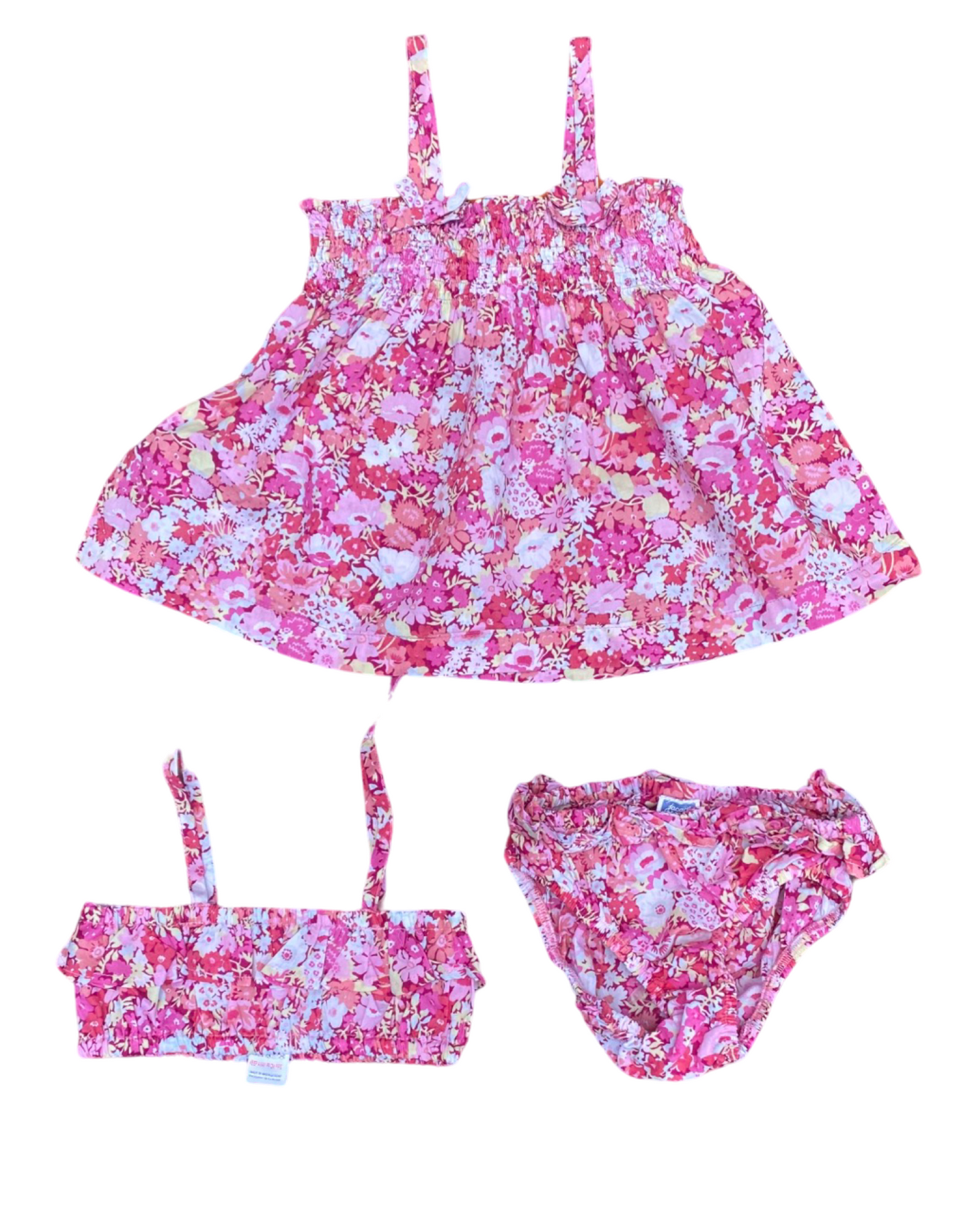 Jacadi floral cotton print 3 piece set (size 12-18mths)