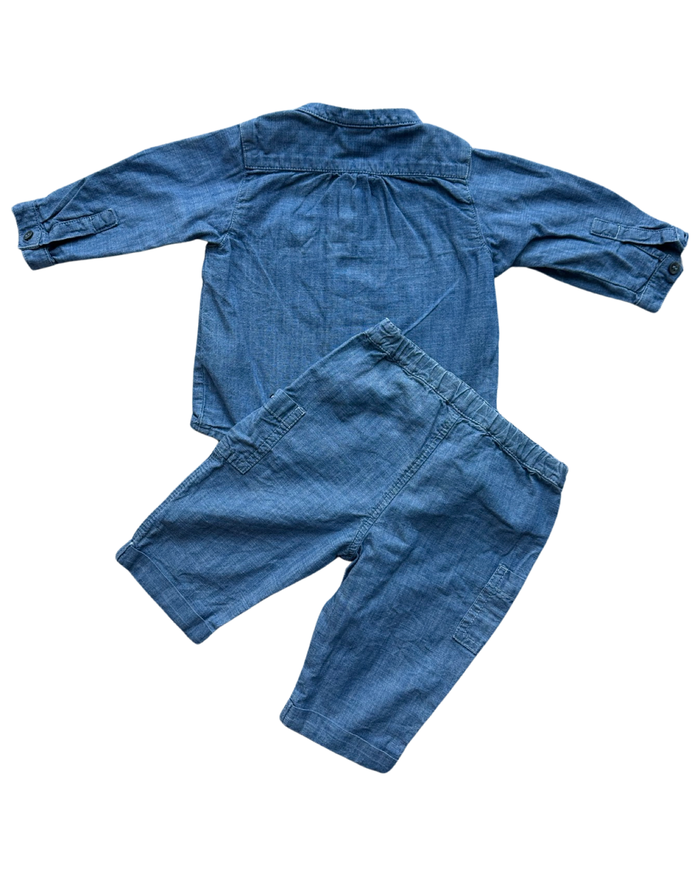 Petit Bateau denim 2 piece set (size 3-6mths)