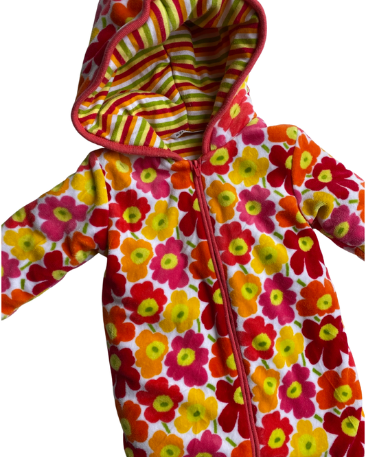 Marimekko floral print velour pramsuit (3-6mths)