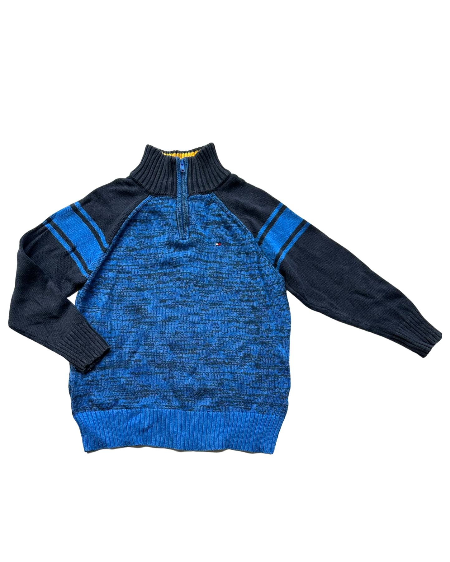Vintage Tommy Hilfiger blue mix 1/4 zip knit jumper (4-5yrs)