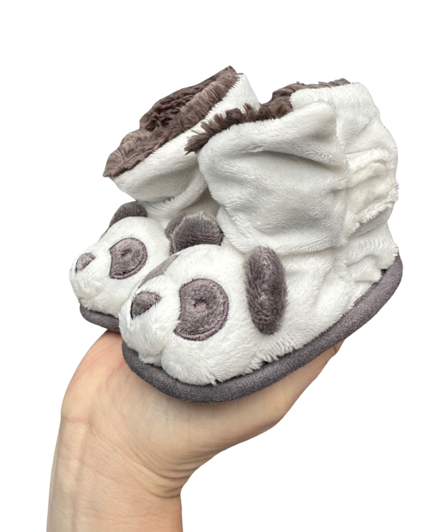 The Little White Company panda slippers (size 0-6mths)