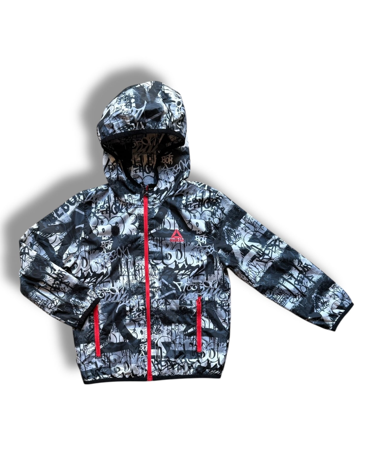 Reebok vintage kids graffiti print windbreaker