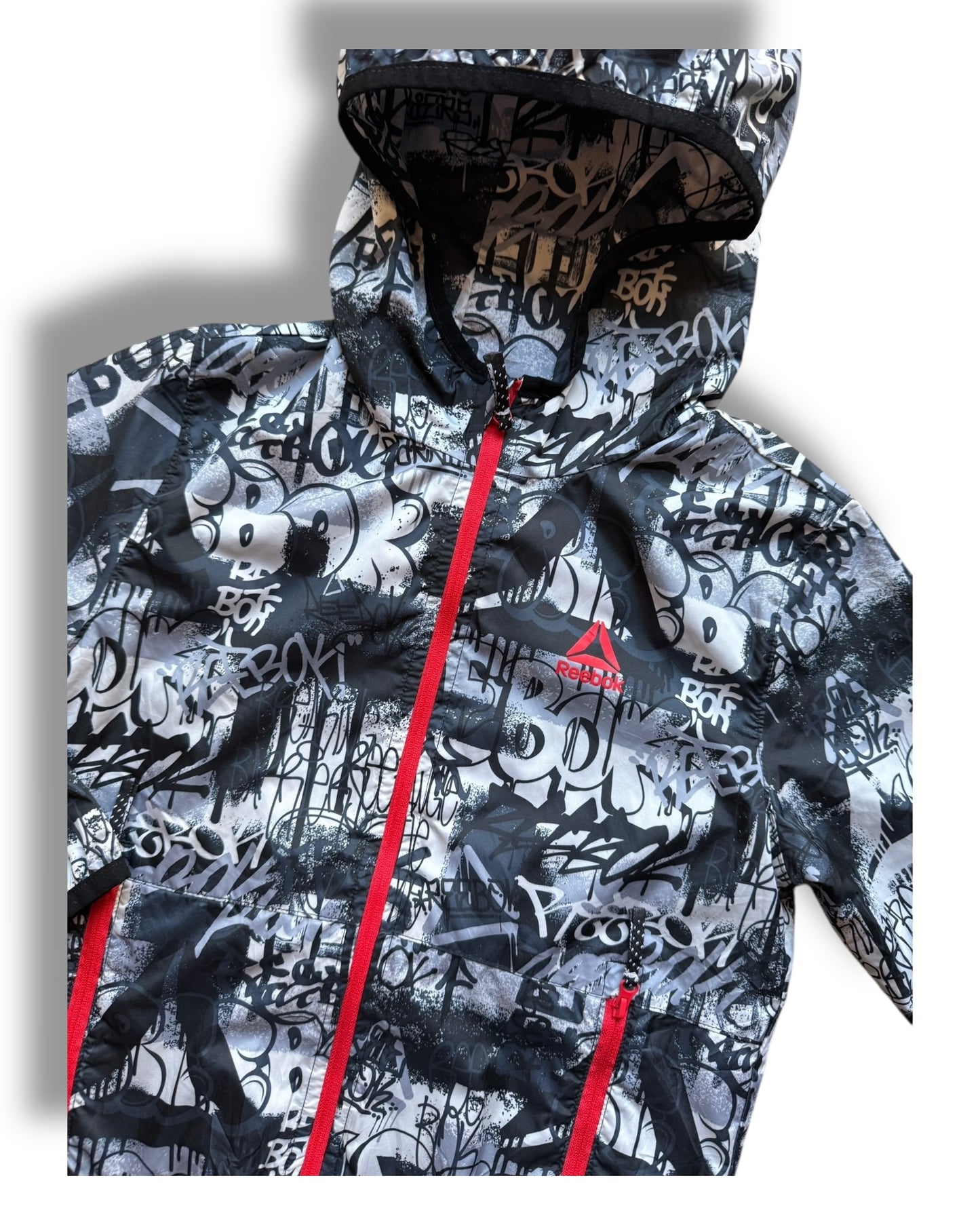 Reebok vintage kids graffiti print windbreaker