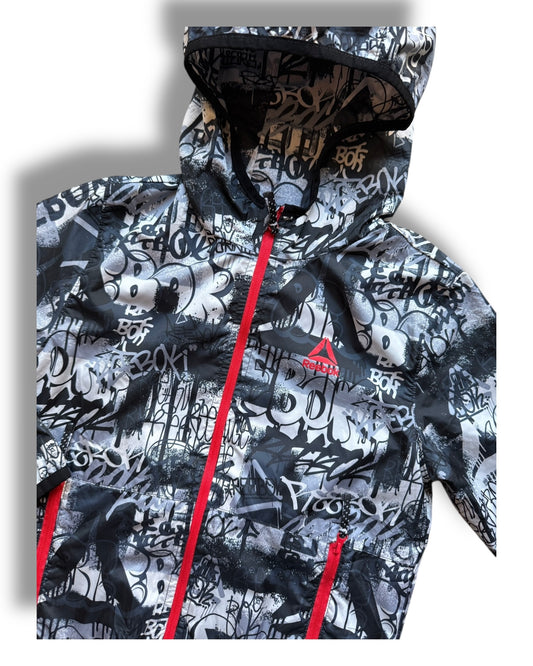 Reebok vintage kids graffiti print windbreaker