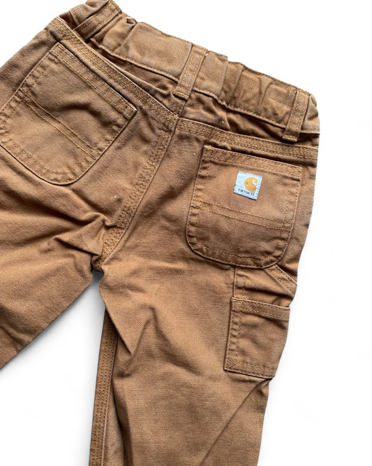 Vintage Carhartt toddler dungaree jeans in tan