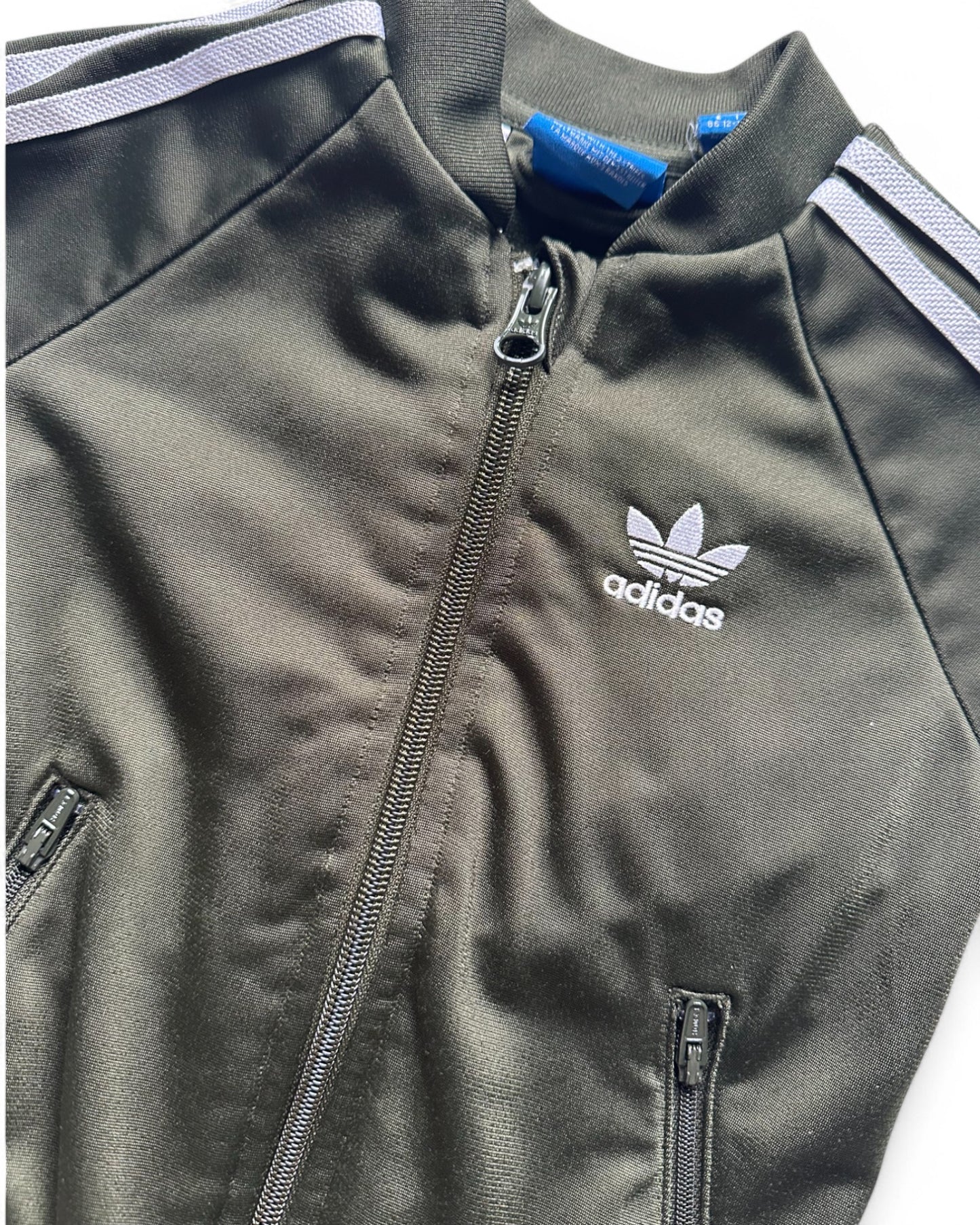 Adidas kids khaki track jacket (12-18mths)