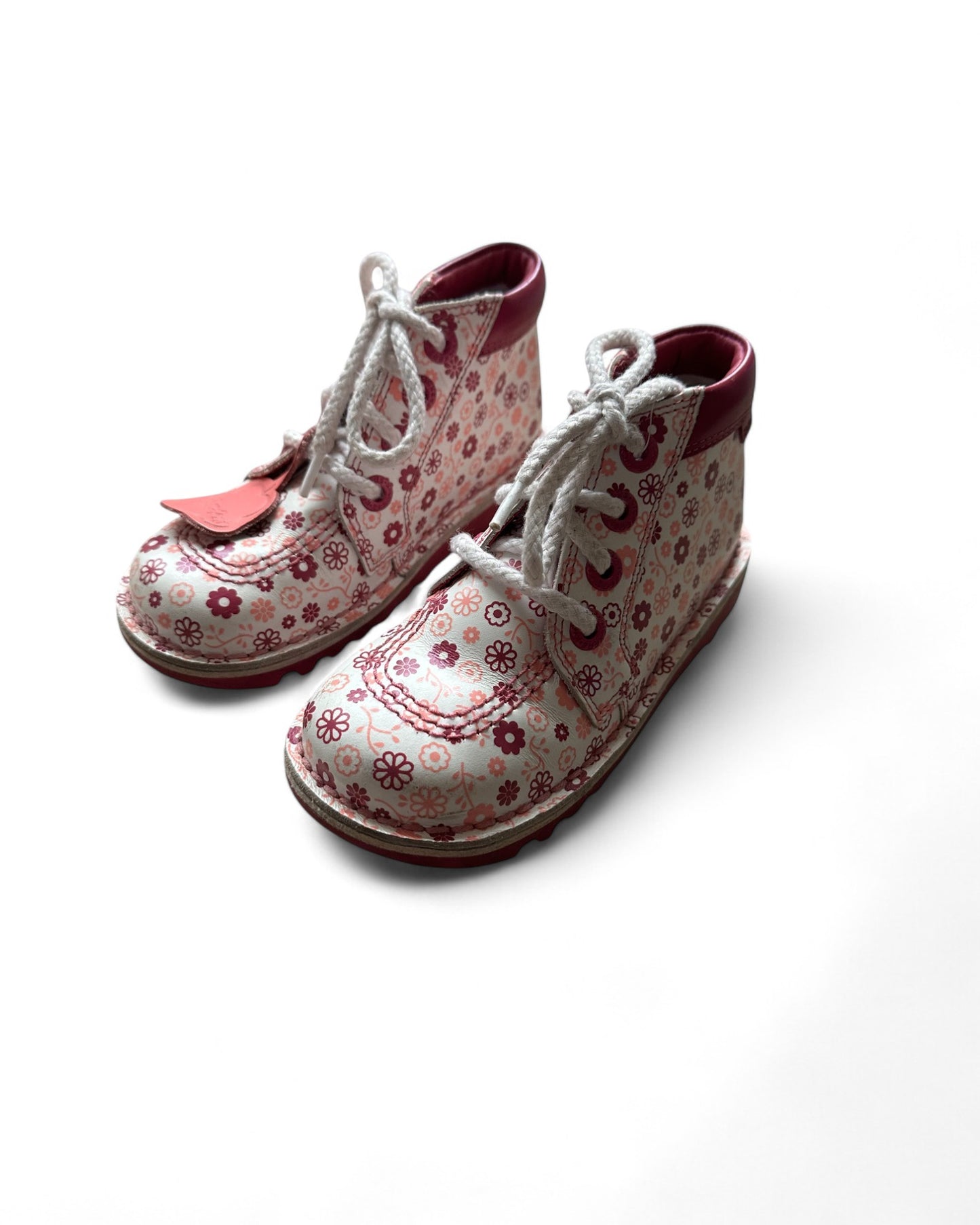 Kickers Hi Kick lace up boot in floral print (EU29/UK11)