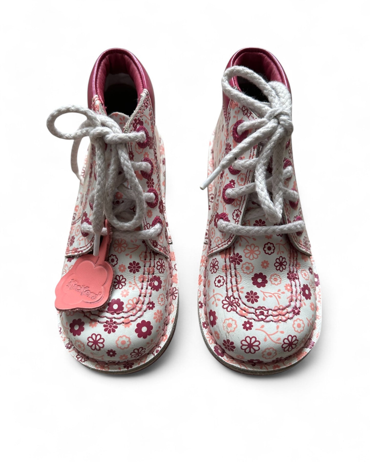 Kickers Hi Kick lace up boot in floral print (EU29/UK11)