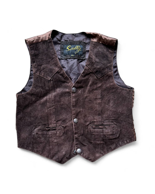 Vintage Scully 70s brown suede vest (5-7yrs)