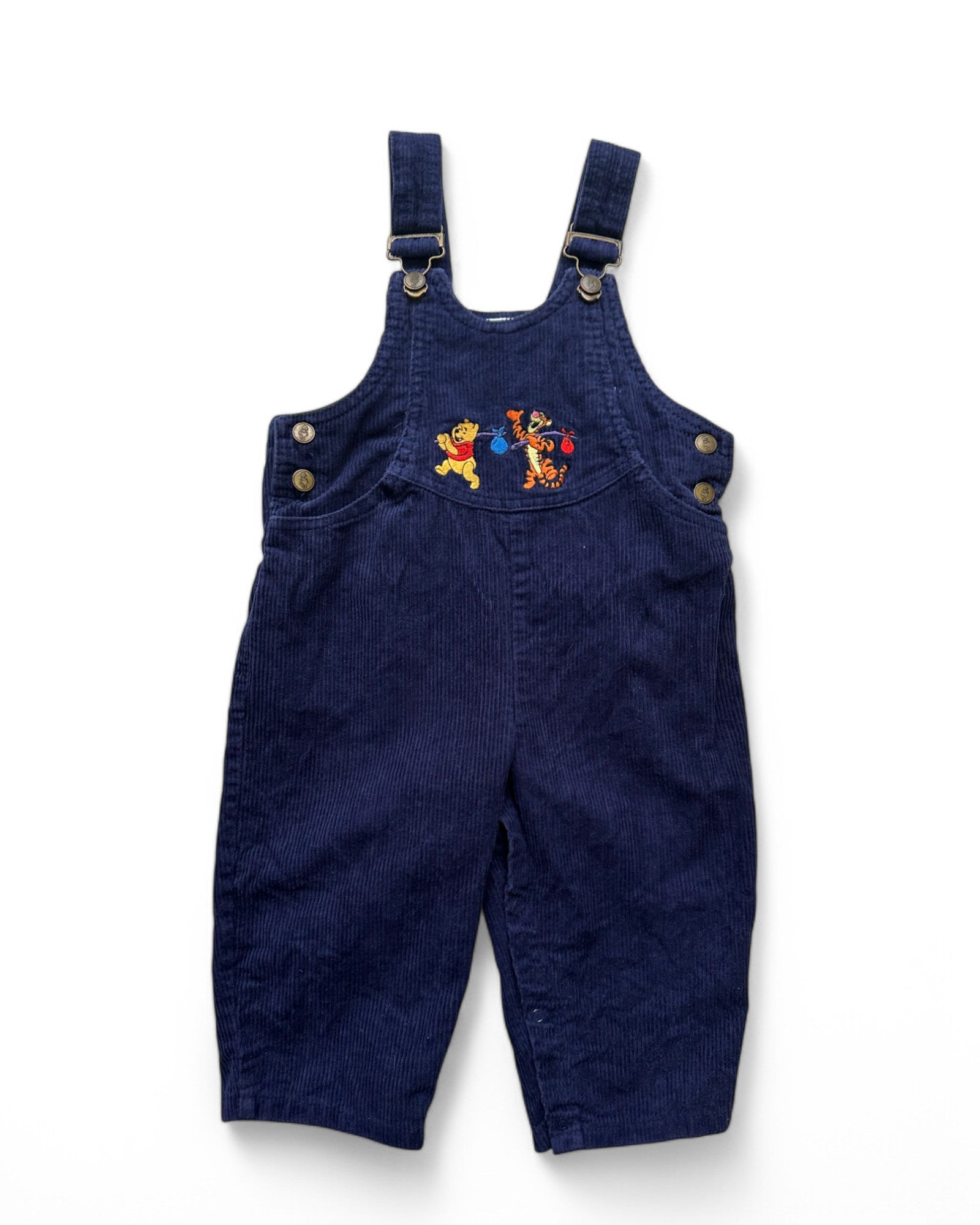 Vintage Disney winnie the pooh navy cord dungarees