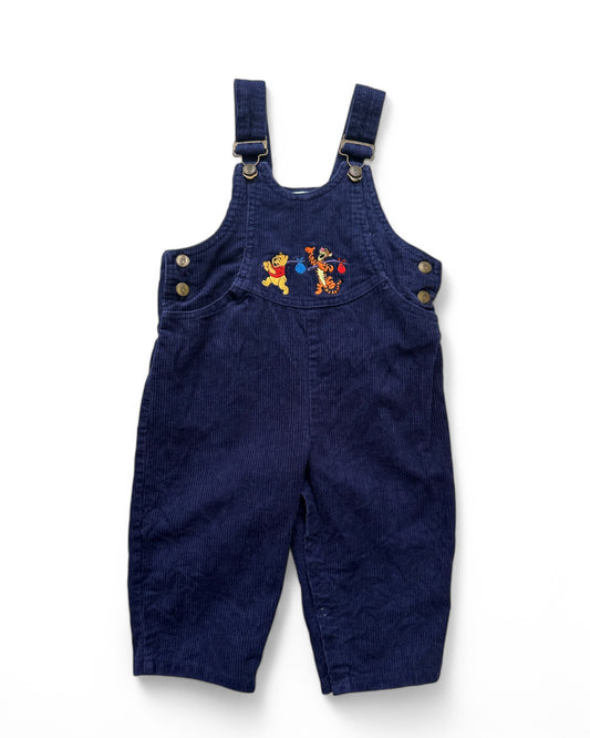 Vintage Disney winnie the pooh navy cord dungarees