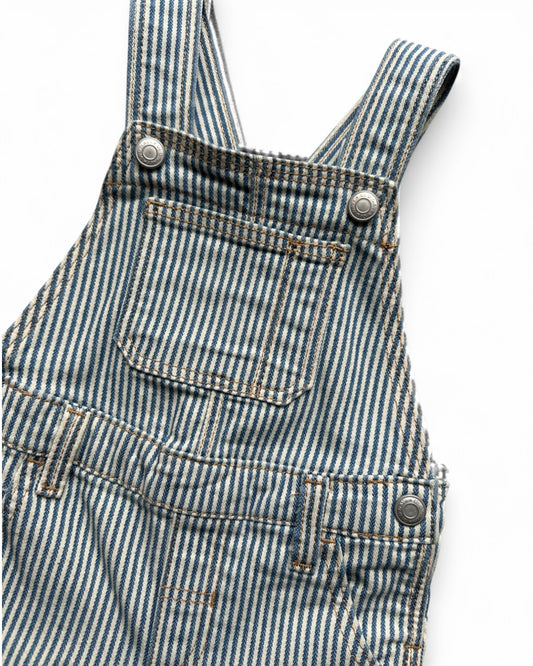 Vintage Old Navy striped short toddler dungarees 