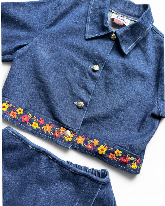 Vintage L.A Girl denim kids 2 piece 