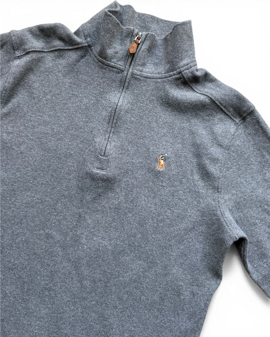 Ralph Lauren Polo Quarter Zip Kids Cotton Sweatshirt