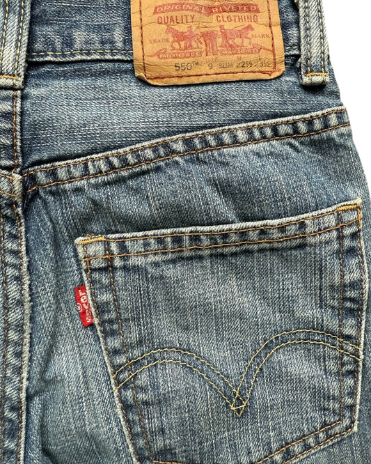 Levi's 550 vintage light wash straight leg kids jeans
