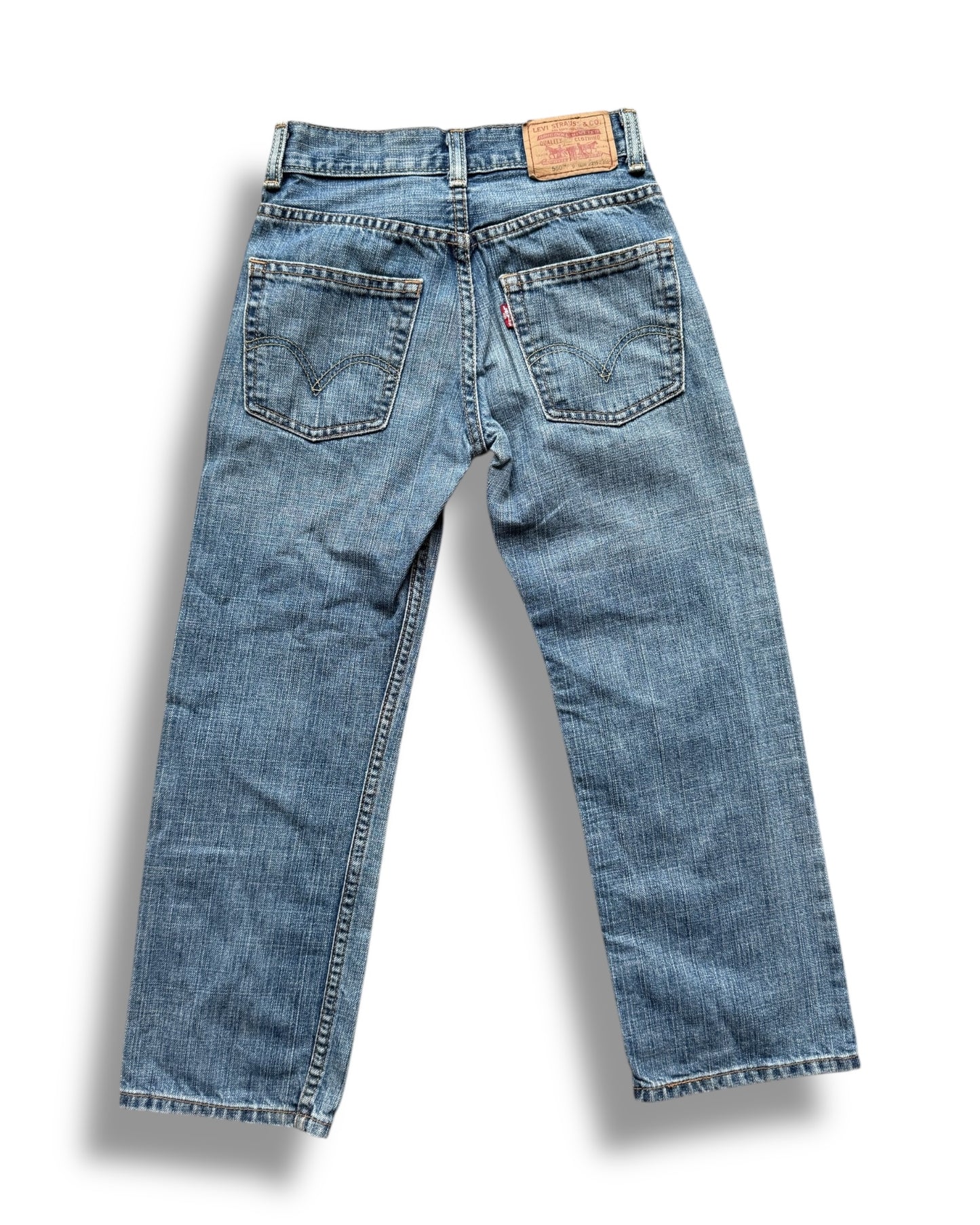 Levi's 550 vintage light wash straight leg kids jeans
