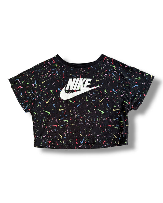 Nike confetti print cropped toddler t shirt