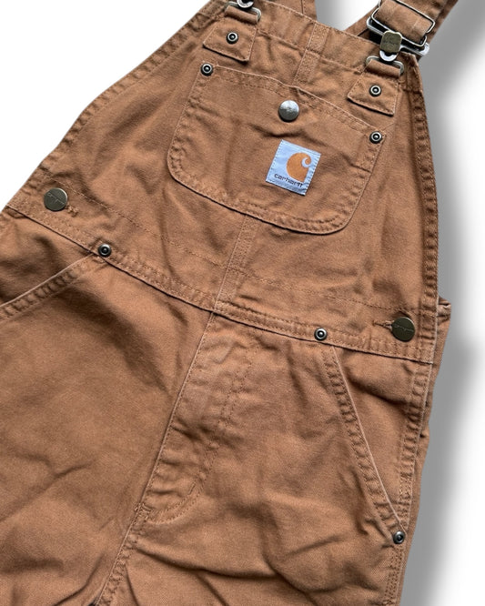 Carhartt kids workwear dungarees in tan