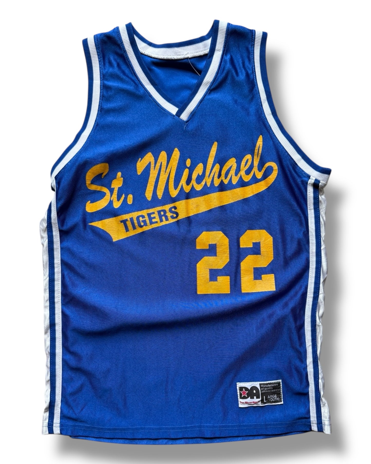 Don Alleson Sports St Michael Tigers #22 vintage kids basketball jersey