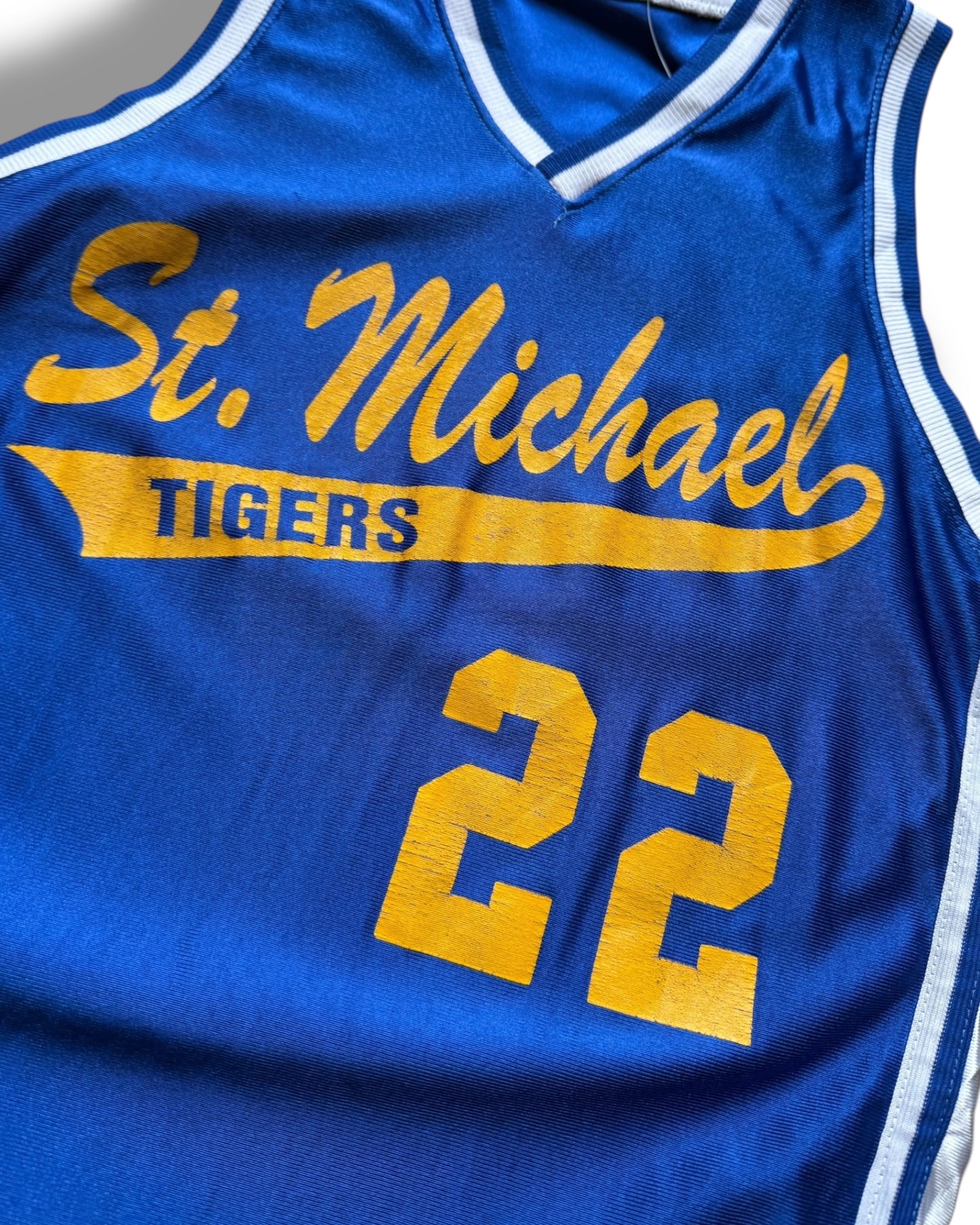 Don Alleson Sports St Michael Tigers #22 vintage kids basketball jersey