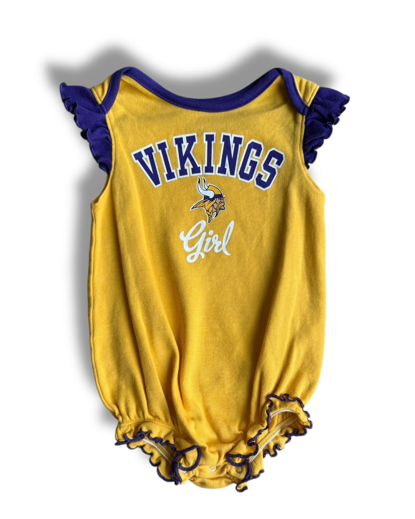 NFL Minnesota Vikings frilled baby romper