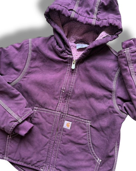 Carhartt kids active jacket in aubergine