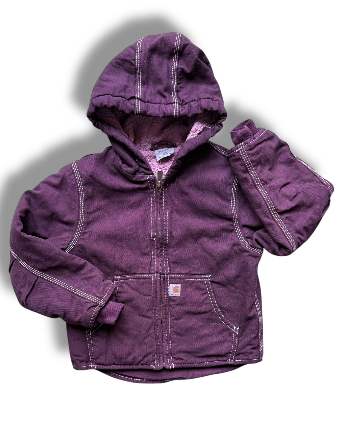 Carhartt kids active jacket in aubergine