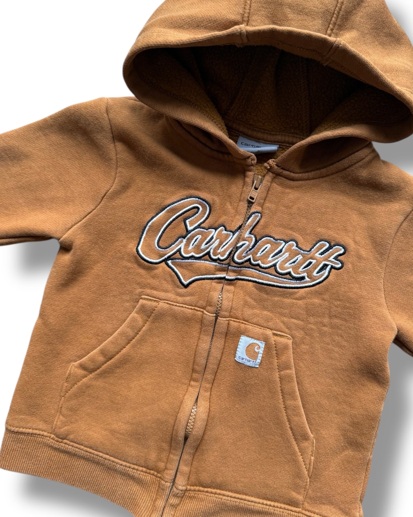 Carhartt toddler tan full zip hoodie