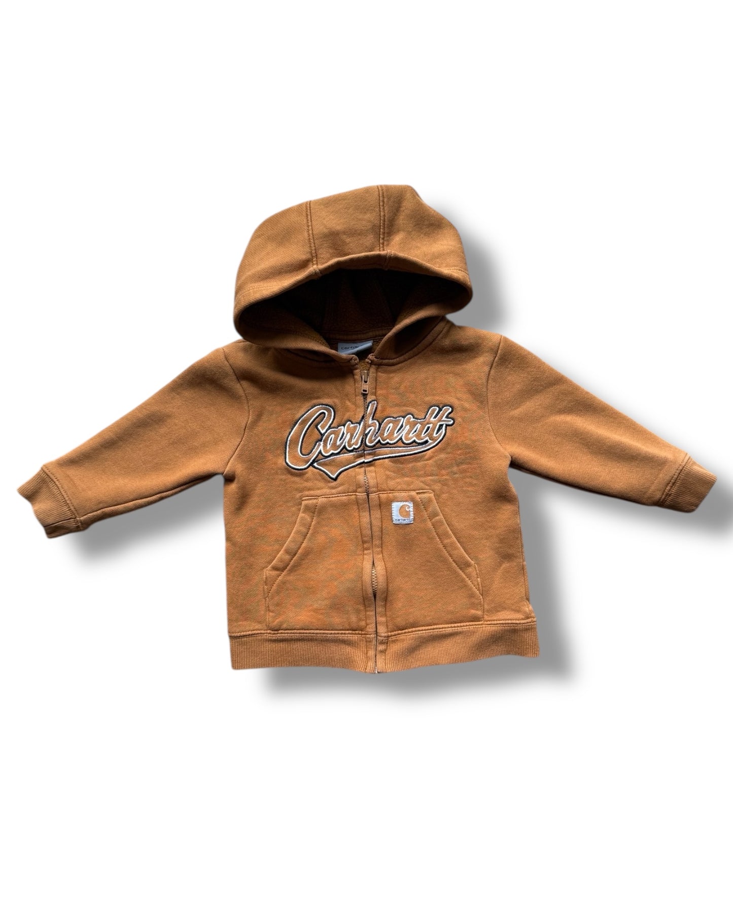 Carhartt toddler tan full zip hoodie
