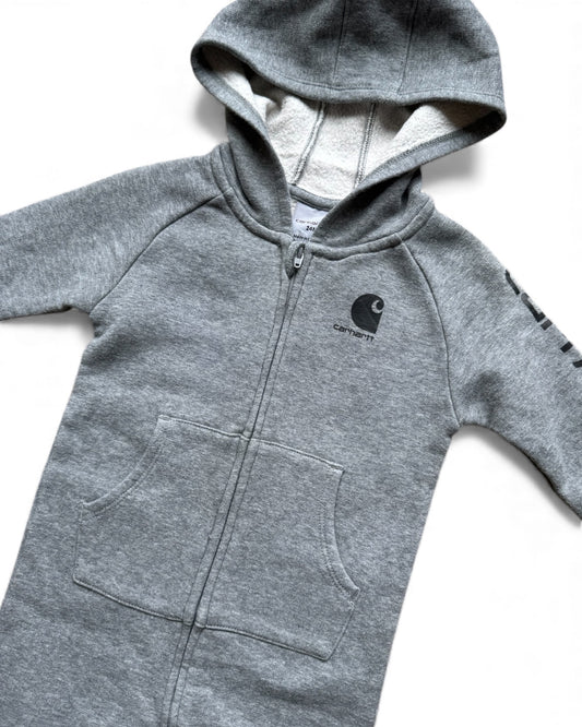 Carhartt baby all in one hooded jersey zipped tracksuit in grey