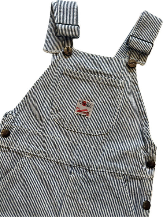 Vintage GWC striped overalls (4-5yrs)