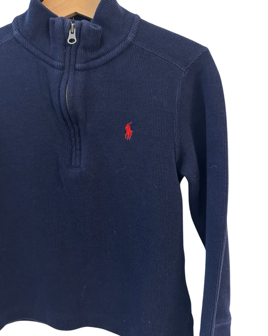 Ralph Lauren navy jersey 1/4 zip sweater (3-4yrs)