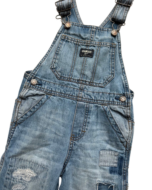 Osh Kosh light wash carpenter dungarees (size 3-4yrs)